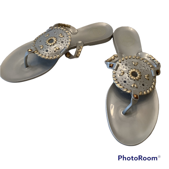 JACK ROGERS GEORGICA MEDALLION JELLY SANDALS 10 - Picture 3 of 7